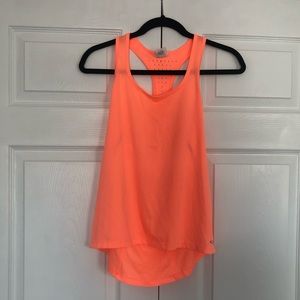 orange racerback tank top